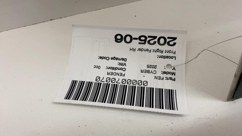 1900764-FS-A ⭕ 24-25 Tesla Cybertruck Front Side Fender Panel Right Foundation 1900764-FS-A