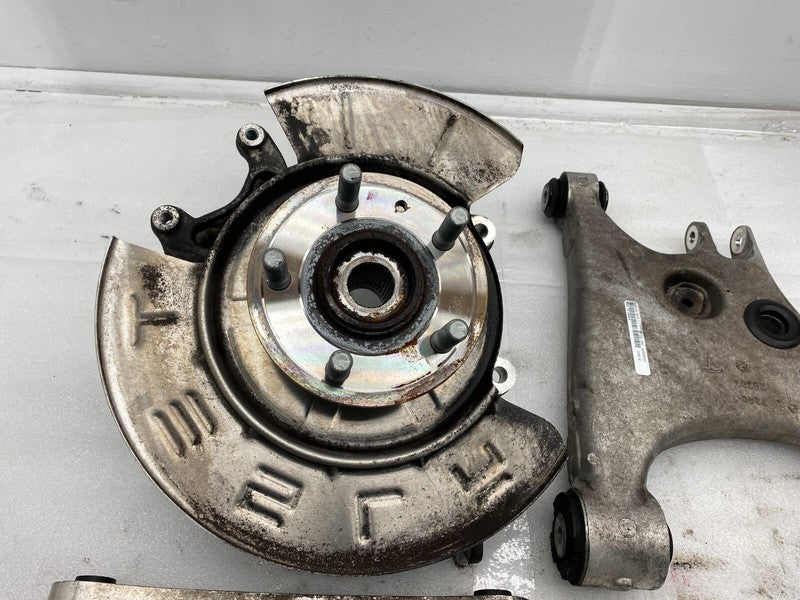 ⭕ 12-15 Tesla Model S Rear Left Spindle Knuckle Wheel Hub + Control Ar