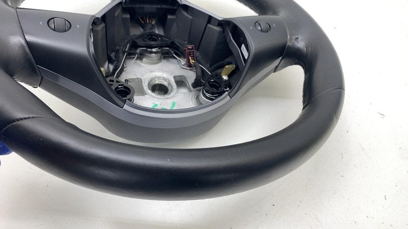 110532400E ⭕ 2017-2020 Tesla Model 3 M3 Steering Wheel Leather Black Assembly 1105324-00-E