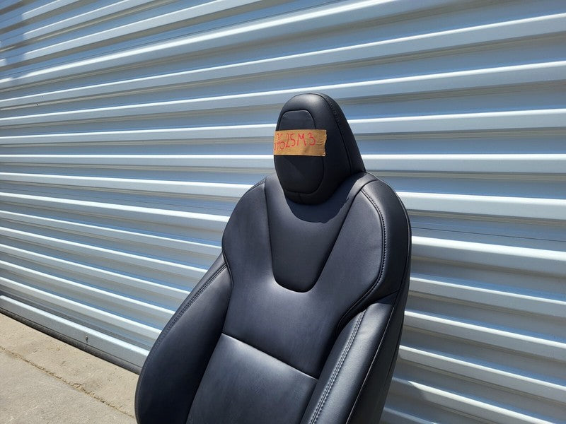 ⭕ 17-22 Tesla Model 3 Y Front Passenger Side 1st Row Seat Leather Black Right RH