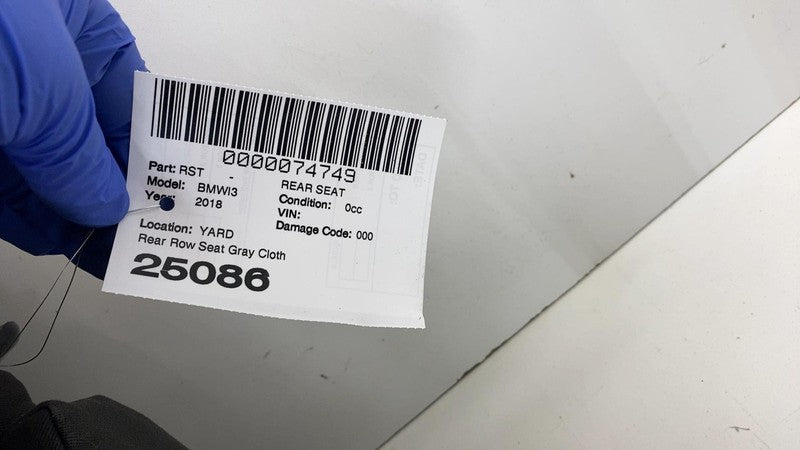 ⭕2014-2020 BMW i3 I01 Rear 2nd Row Seat Cushion Gray Cloth Complete As