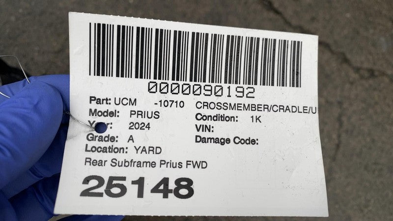 ⭕ 2023 2024 Toyota Prius Rear Suspension Subframe Crossmember Cradle A