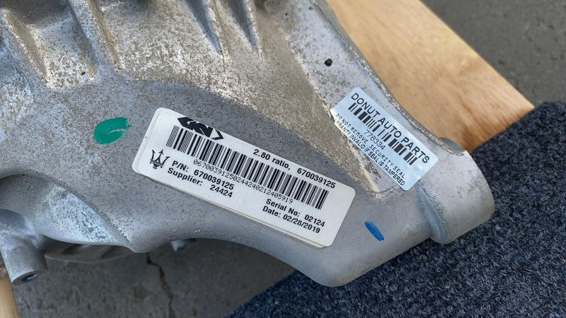 ⭕ 2014-2020 Maserati Ghibli 2.80 Ratio Rear Differential Carrier AWD 6