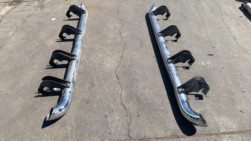 ⭕ 14-19 Silverado 1500 Crew PAIR Left & Right Running Board Nerf Bar Step Chrome