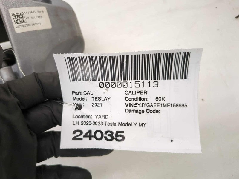 ⭕20-23 Tesla Model Y Front Driver Side Caliper with Brake Line Left 11