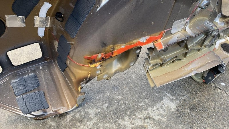 1553757-E0-K 2021-2023 Tesla Model S Rear Left Quarter Panel Structural Cut Out LH Black PBSB