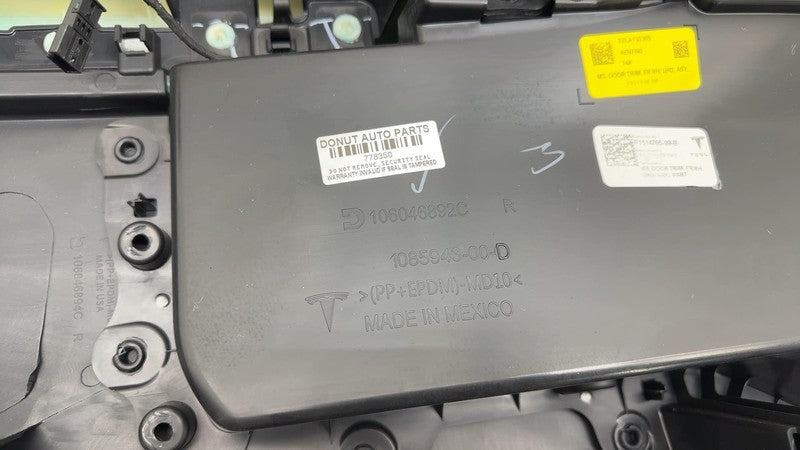 1514765-99-B ⭕21-23 Tesla Model 3 Front Passenger Side Door Panel Trim Card Left 1514765-99-B