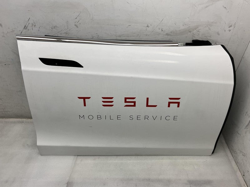 ⭕ 12-15 Tesla Model S Front Passenger Door Panel Right Silver - PMSS (Wrapped)