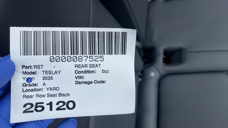 ⭕ 2020-2024 Tesla Model Y Rear Left & Right 2nd Row Seat Black (5 Seat
