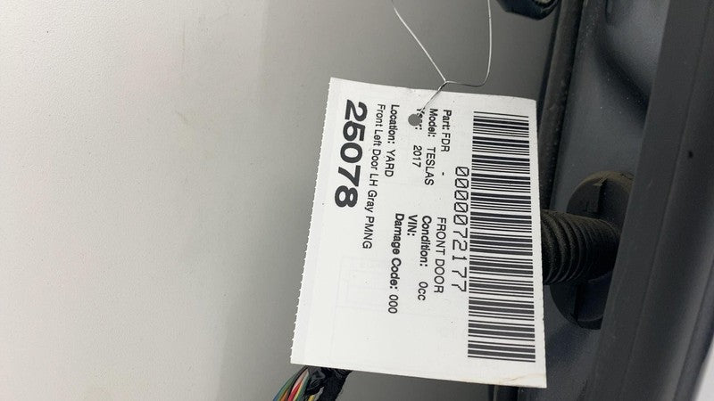 ⭕16-20 Model S MS Front Driver Side Door Panel Shell Left Gray PMNG 60