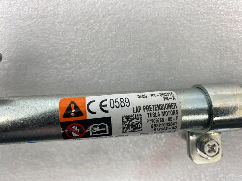 100526505F ⭕ 12-15 Model S Front Right Seat Belt Outboard Lap Pre-Tensioner RH 1005265-05-F