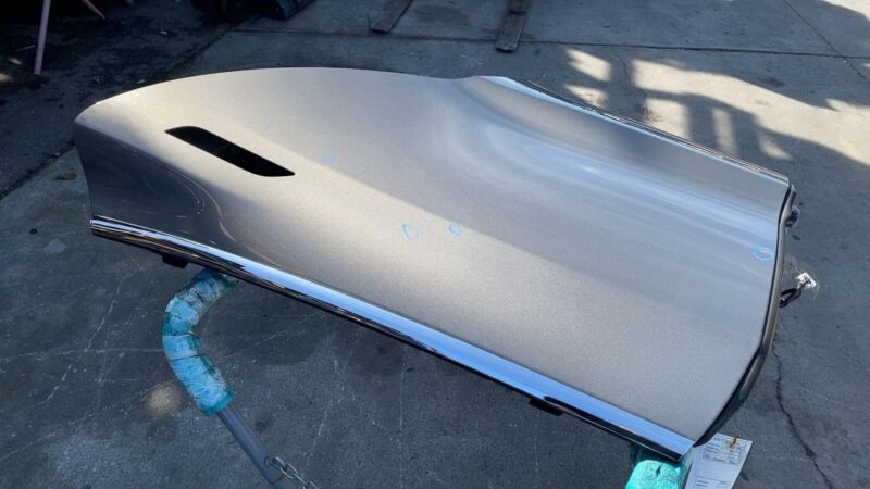 2012-2015 Tesla Model S MS Rear Driver Side Door Shell Panel Left LH Brown PPTI
