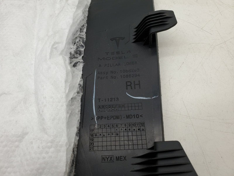 ⭕ 17-23 Model 3 Front Right Lower A-Pillar Sill Scuff Plate Cover 1086