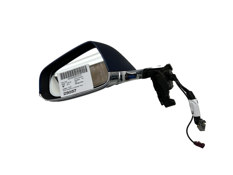 ⭕ 12-15 Model S Left Exterior Rear View Door Mirror LH Blue - PPSB 1041317-00-A
