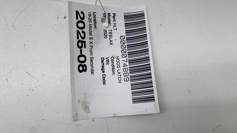 1061816-00-E ⭕ 16-20 Model X Front Secondary Hood Latch Actuator Release Cable 1061816-00-E