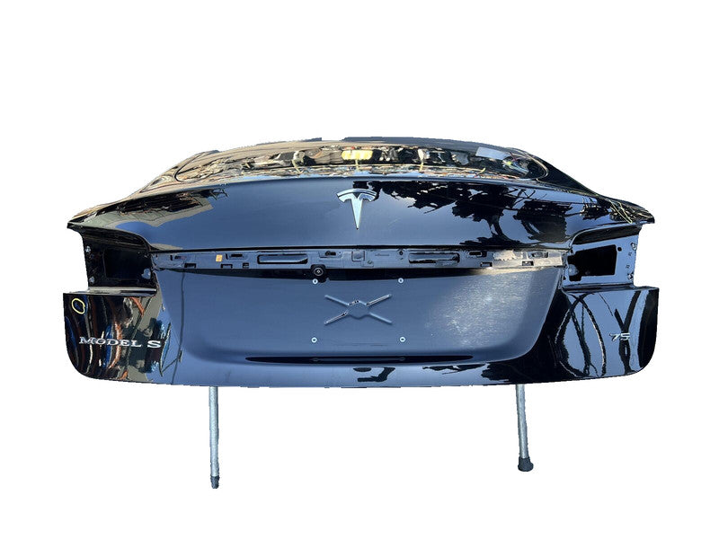 ⭕ 2016-2020 Tesla Model S Rear Tailgate Hatch Panel w/ Liftgate Glass Black PBSB