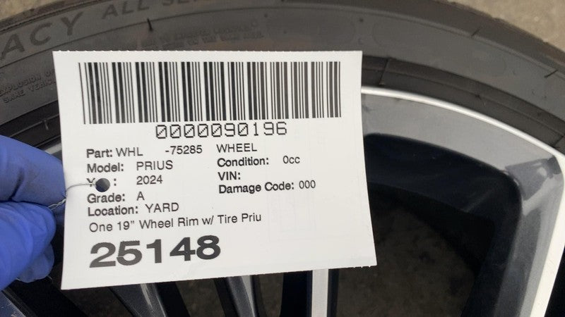 ⭕ 23-25 Toyota Prius Alloy Wheel Rim 5 Y-Spoke 19x6.5 w/ Michelin Tire
