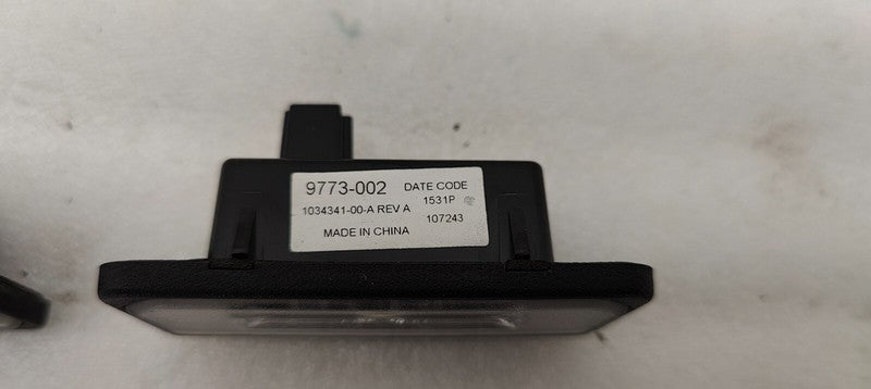 1034341 00 A ⭕ 12-20 Model S Rear Bumper Left = Right License Plate Lamp Light 1034341-00-A