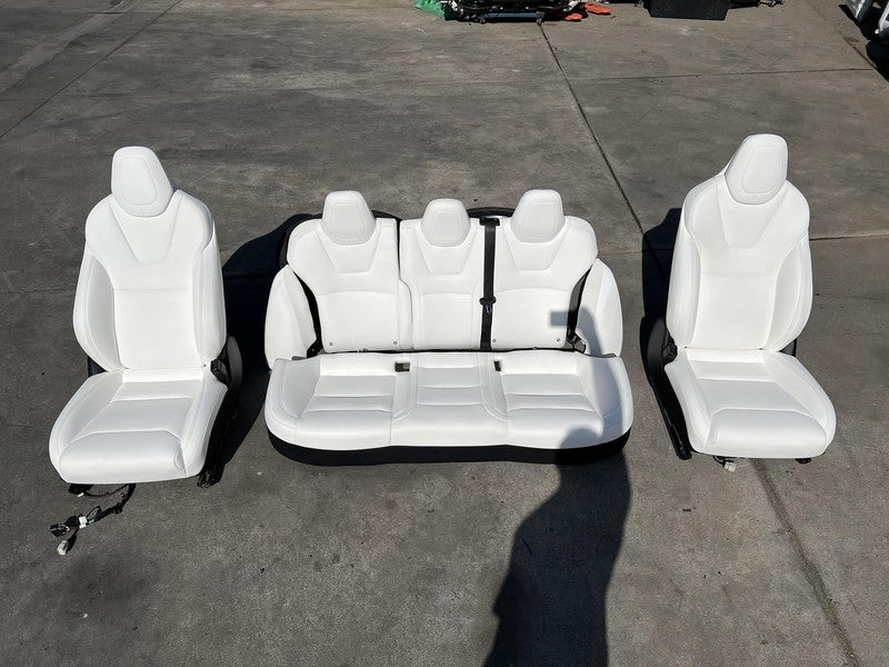 ⭕ 18-20 Tesla Model S Left & Right Front Bucket Seat + Rear 2nd Row Se