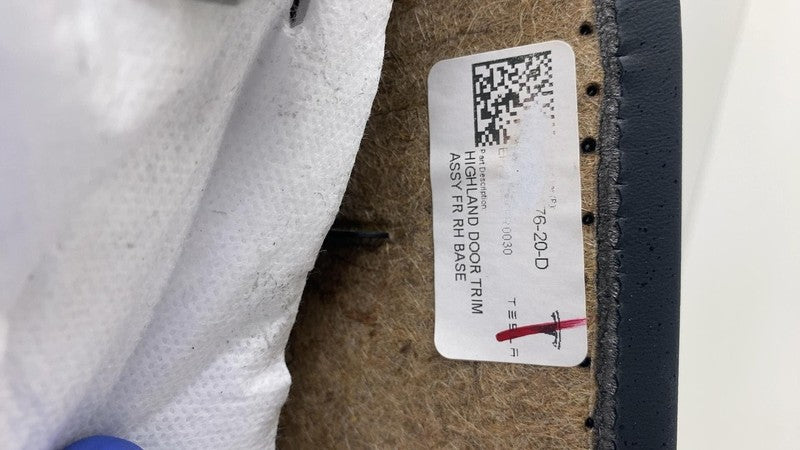 ⭕24-25 Tesla Model 3 Front Passenger Highland Door Panel Trim Right RH (Cloth)