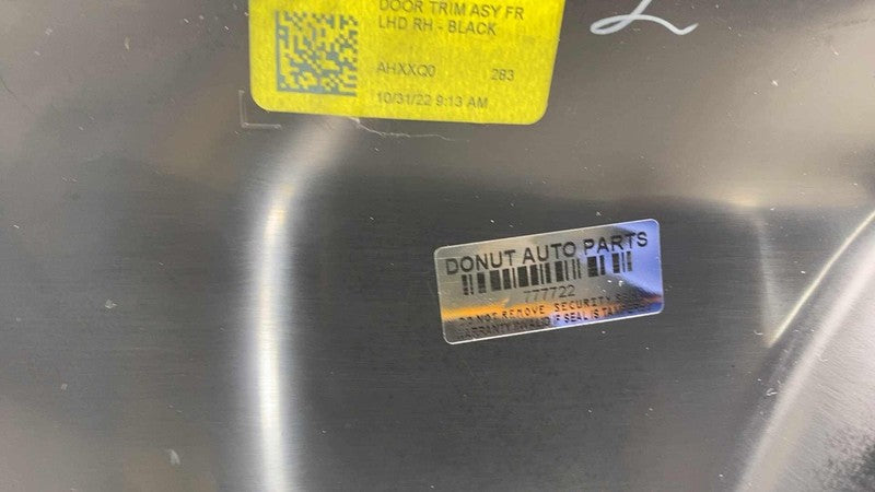 1593863-00-A ⭕ 21-23 Model 3 Front Passenger Side Interior Door Panel Trim Card Cover Right