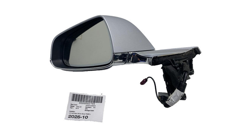 12-20 Model S Front Left Exterior Side View Door Mirror Silver PMSS 1041317-00-A