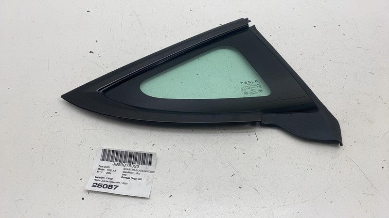 1514979-00 ⭕ 24-25 Model 3 Rear Passenger Side Quarter Fixed Window Glass Right 1514979-00