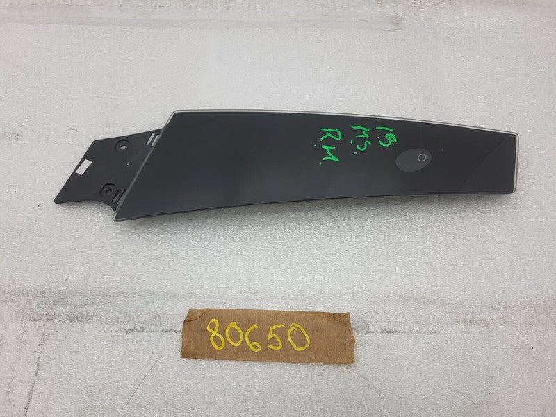 109230700G ⭕ 16-20 Model S Passenger B-Pillar Glass Applique w/ Camera Right 1092307-00-G