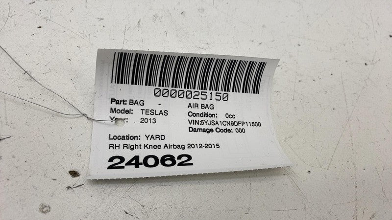 ⭕ 2012-2015 Tesla Model S Front Side Lower Knee Safety Airbag Right 10