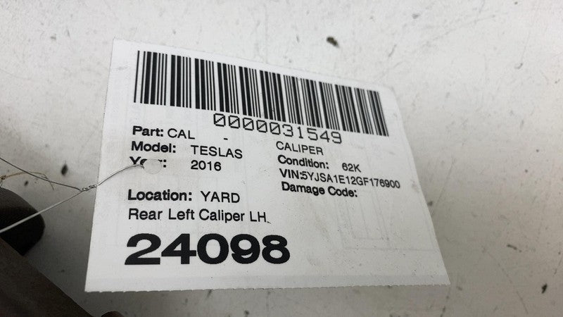 107854100A 2019-2021 Tesla Model S X Rear Side Brake Caliper w/ Hose Line Left 1078541-00-A
