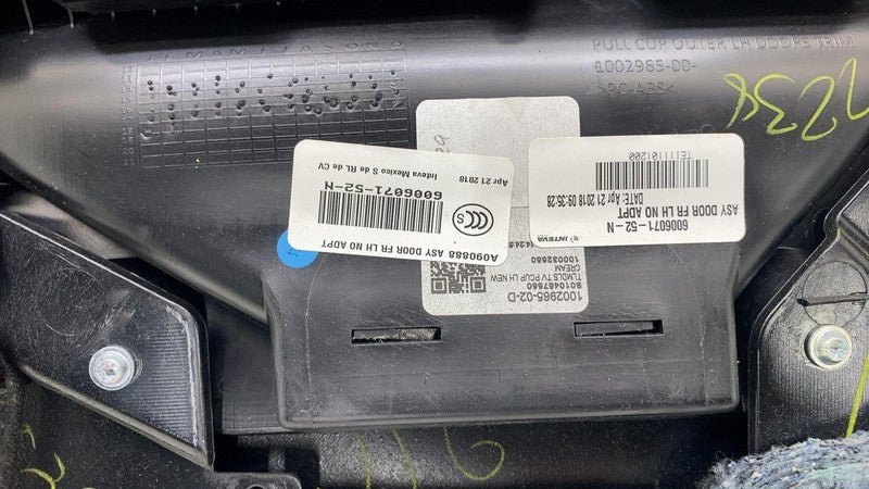 6006071-52-N ⭕ 12-20 Model S Front Left Interior Door Panel Trim Card Cover OEM 6006071-52-N