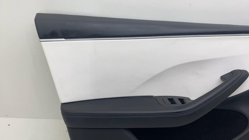 ⭕ 24-25 Tesla Model 3 Front Driver Side Highland Door Panel Trim Card Left White