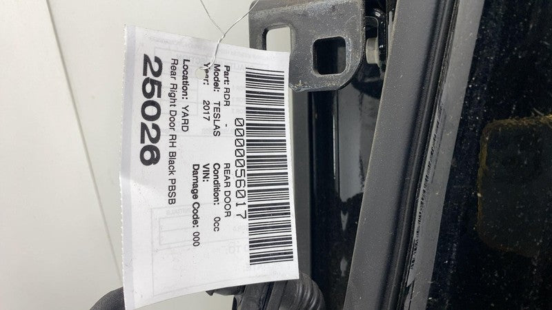 6006566-00-G 2016-2020 Tesla Model S Rear Right Door Shell Panel RH Black PBSB 6006566-00-G