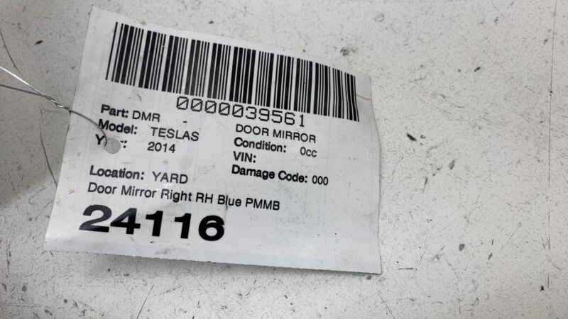 Does not apply 2012-2015 Tesla Model S Front Right Exterior Rear View Door Mirror RH Blue PMMB