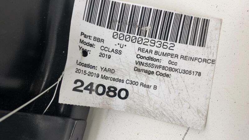 A 205 610 05 14 ⭕ 2015-2019 Mercedes C-Class C300 W205 Rear Bumper Reinforcement Bar A2056100514