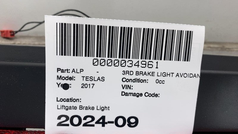 ⭕ 12-20 Model S Rear Center High Mounted Stop Light Third 3rd Brake 60