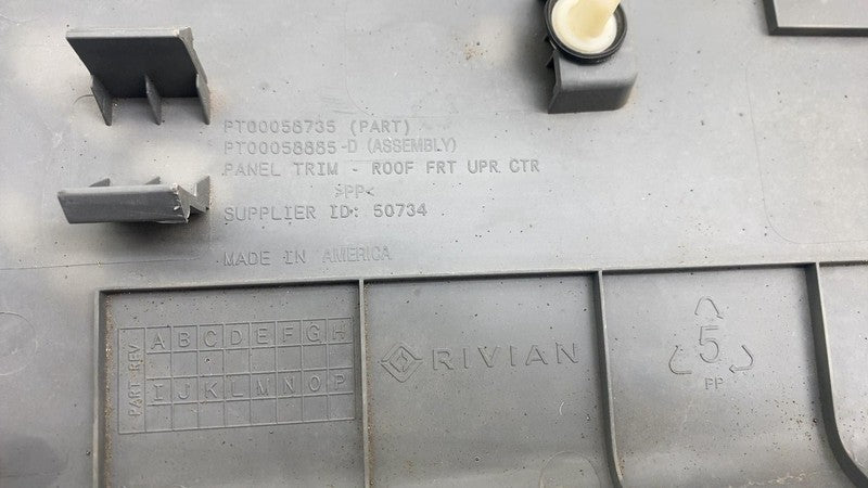 ⭕ 2022 Rivian EDV-700 Amazon Van Front Upper Center Roof Panel Trim PT
