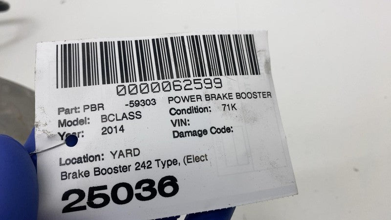 A2424300103 ⭕ 14-17 Mercedes-Benz B-Class W242 Power Brake Booster & Reservoir A2424300103