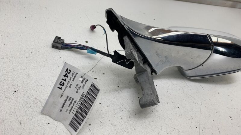 6005864-00-F 2012-2015 Tesla Model S MS Left Exterior Rear View Door Mirror LH  White PPSW