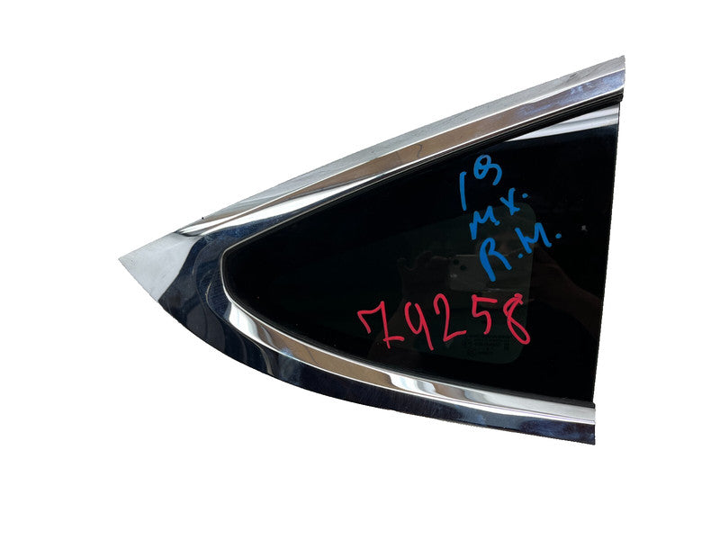 43R-004553 ⭕ 16-20 Model X Rear Passenger Window QTR Quarter Glass 1/4 Right 1034907-80-F