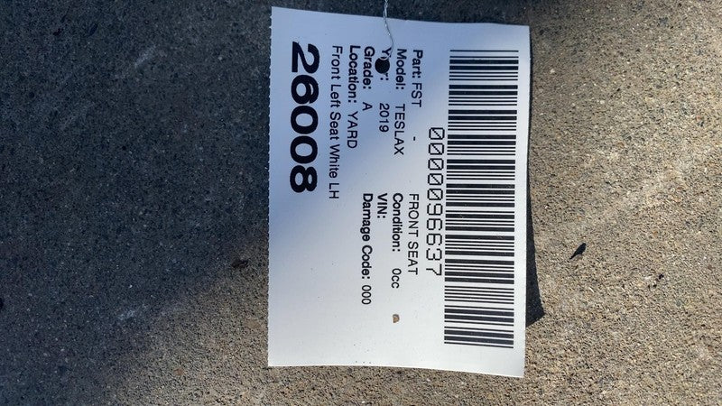 ⭕ 2016-2020 Tesla Model X MX Front Left Driver Seat w/ Track Rail Asse