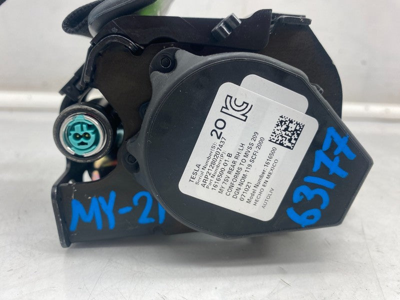 ⭕ 20-24 Model Y MY Rear Left or Right 2nd Row Seat Belt & Retractor 16