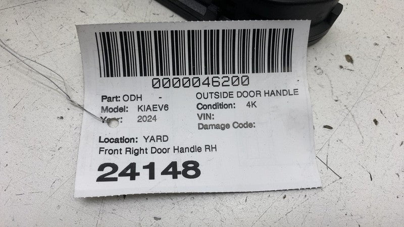 2022-2024 Kia EV6 Front Passenger Side Exterior Door Handle Outside Right Gray