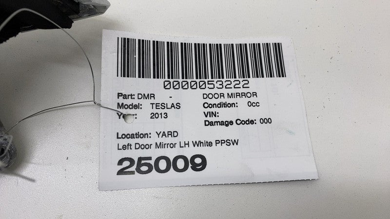 6005864-00-E 2012-2015 Tesla Model S Front Left Exterior Rear View Door Mirror LH White PPSW