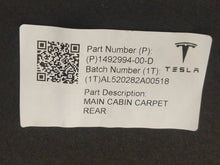 ⭕ 20-24 Model Y Rear Back Seat Cabin Floor Liner Carpet Mat Cover 1492994-00-D