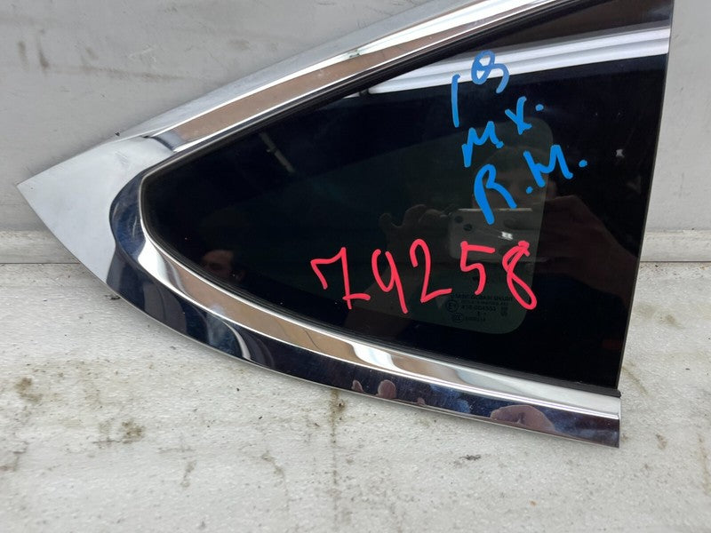 43R-004553 ⭕ 16-20 Model X Rear Passenger Window QTR Quarter Glass 1/4 Right 1034907-80-F