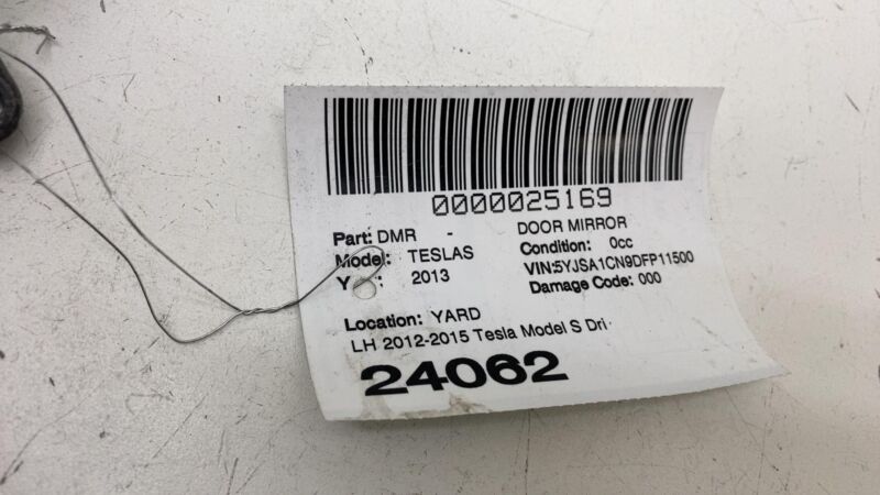 2012-2015 Tesla Model S Driver Exterior Rear View Door Mirror Left Silver - PMSS