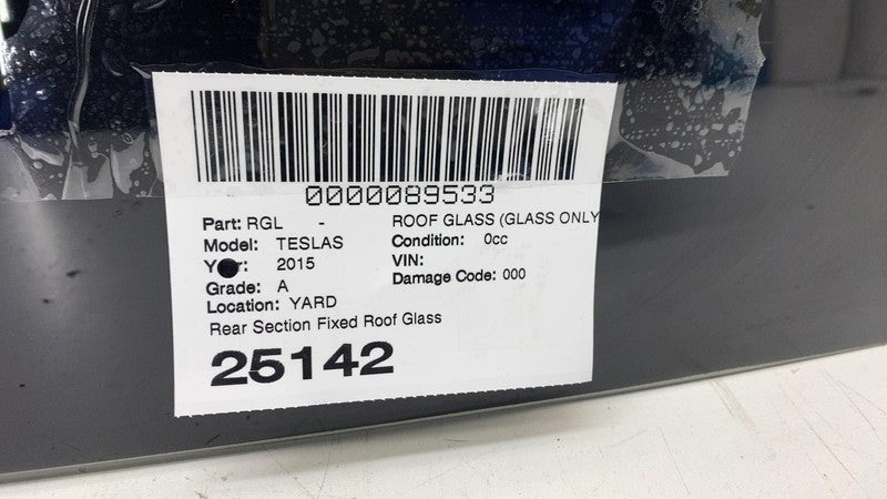 ⭕ 2012-2015 Tesla Model S MS Panoramic Roof Fixed Sunroof Glass (Rear 