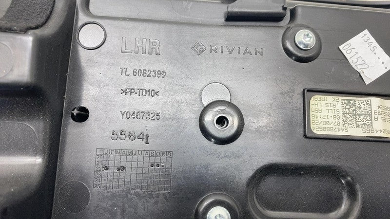 2022-2024 Rivian R1S Rear Left Door Sill Plate Step Scuff Trim Cover Guard Black