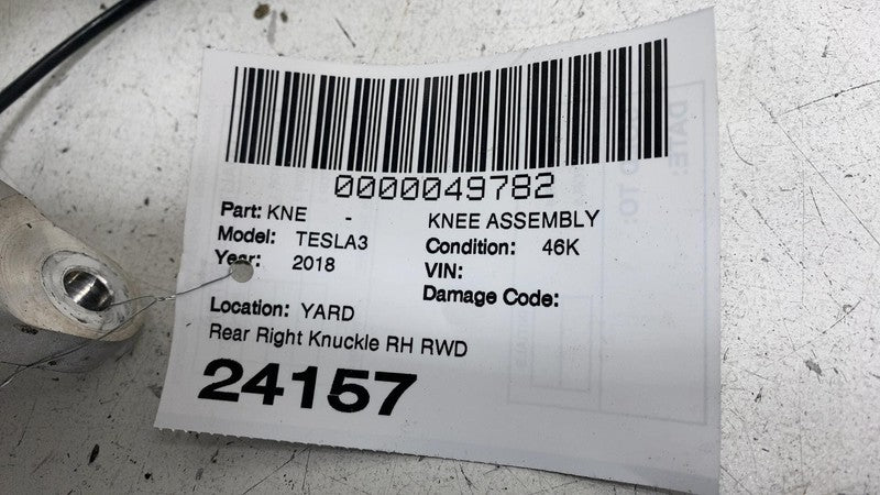 104441100F 2017-2023 Tesla Model 3 Rear Right Spindle Knuckle ABS Sensor + Dust Shield RWD